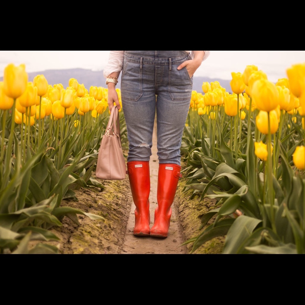 Orange Hunter Rain Boots